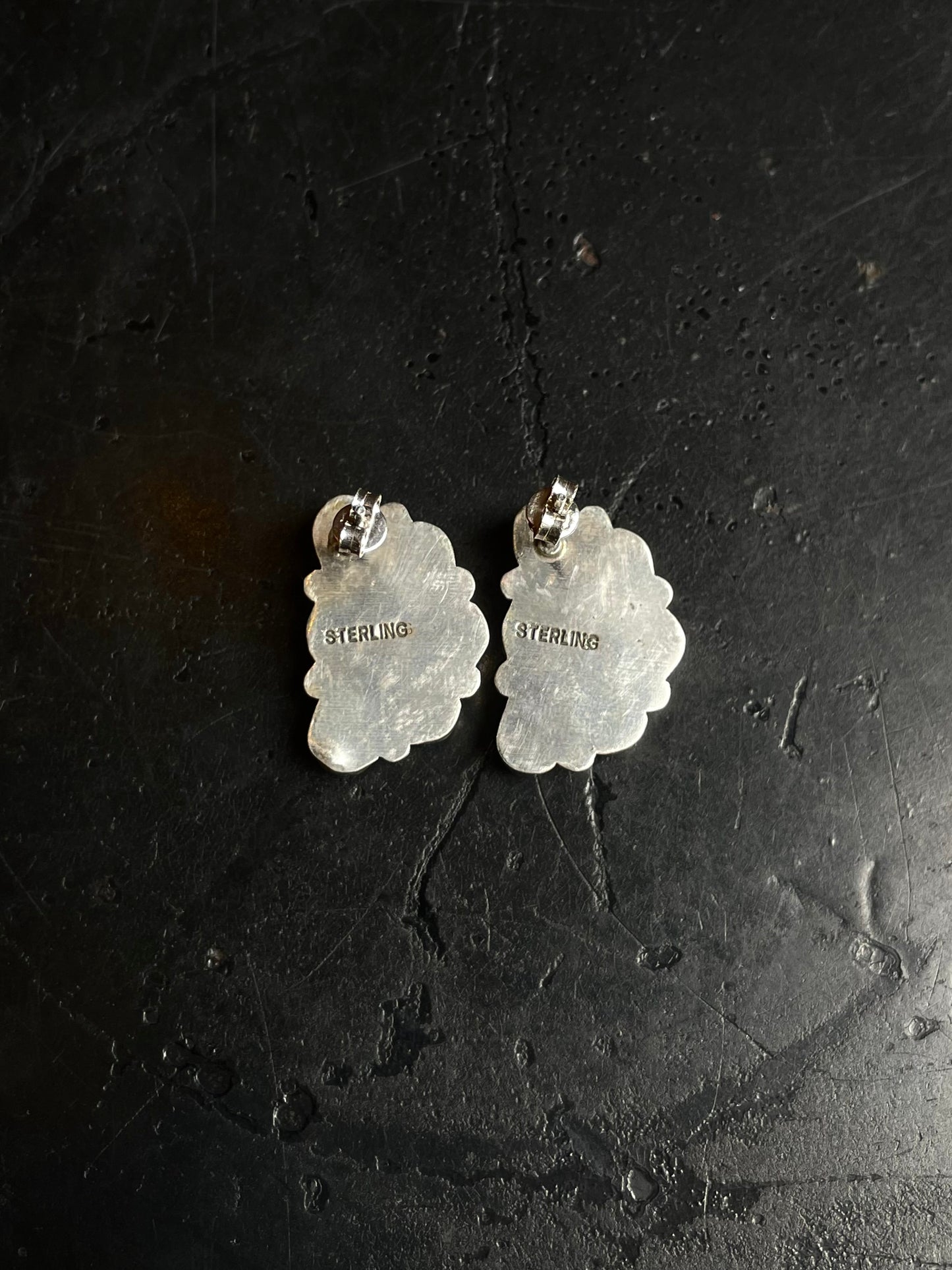 Spiny Oyster Cluster Stud Earrings | Sterling Silver E641