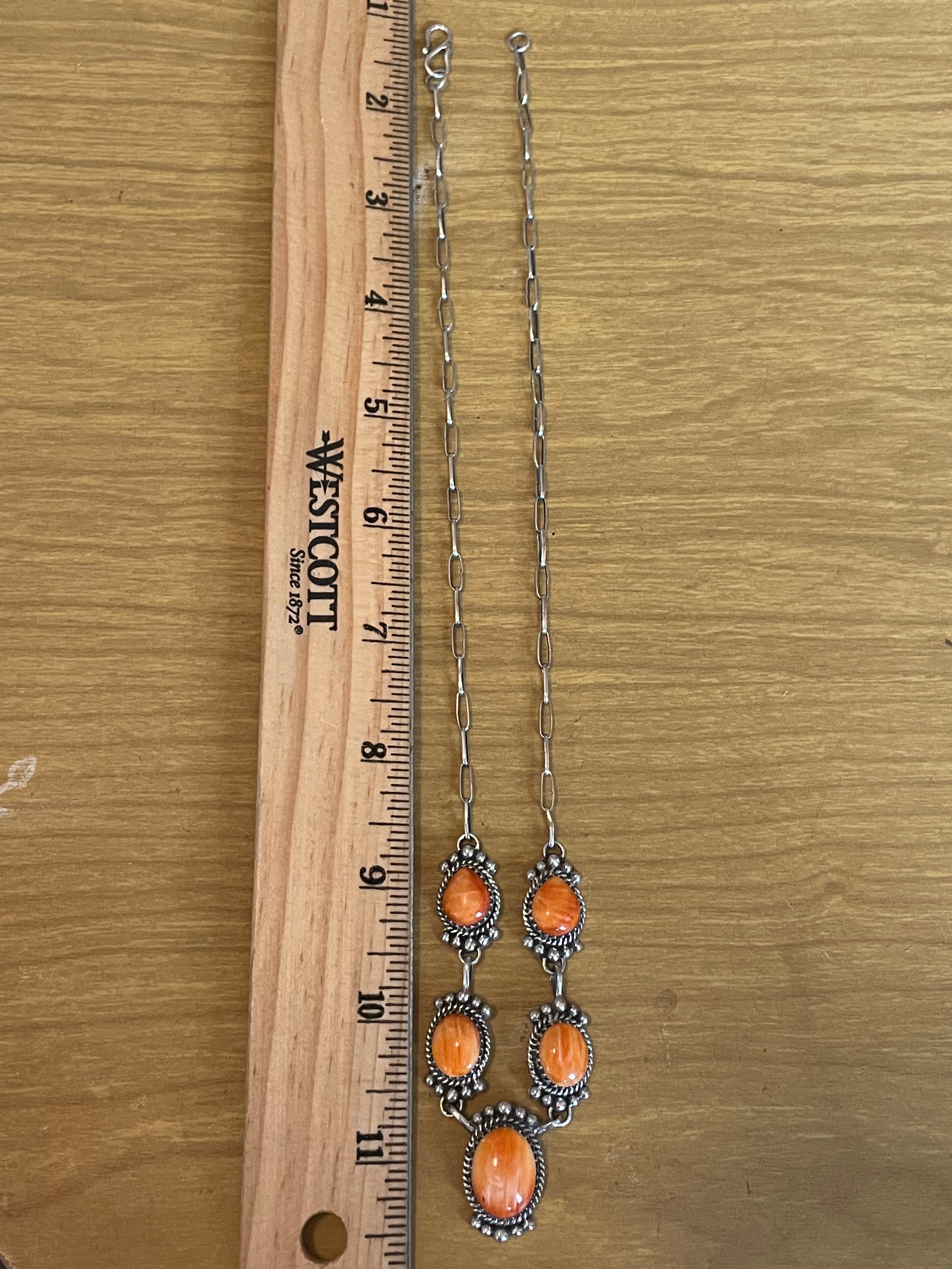 Spiny Oyster Necklace | 925 Sterling Silver Southwestern G255