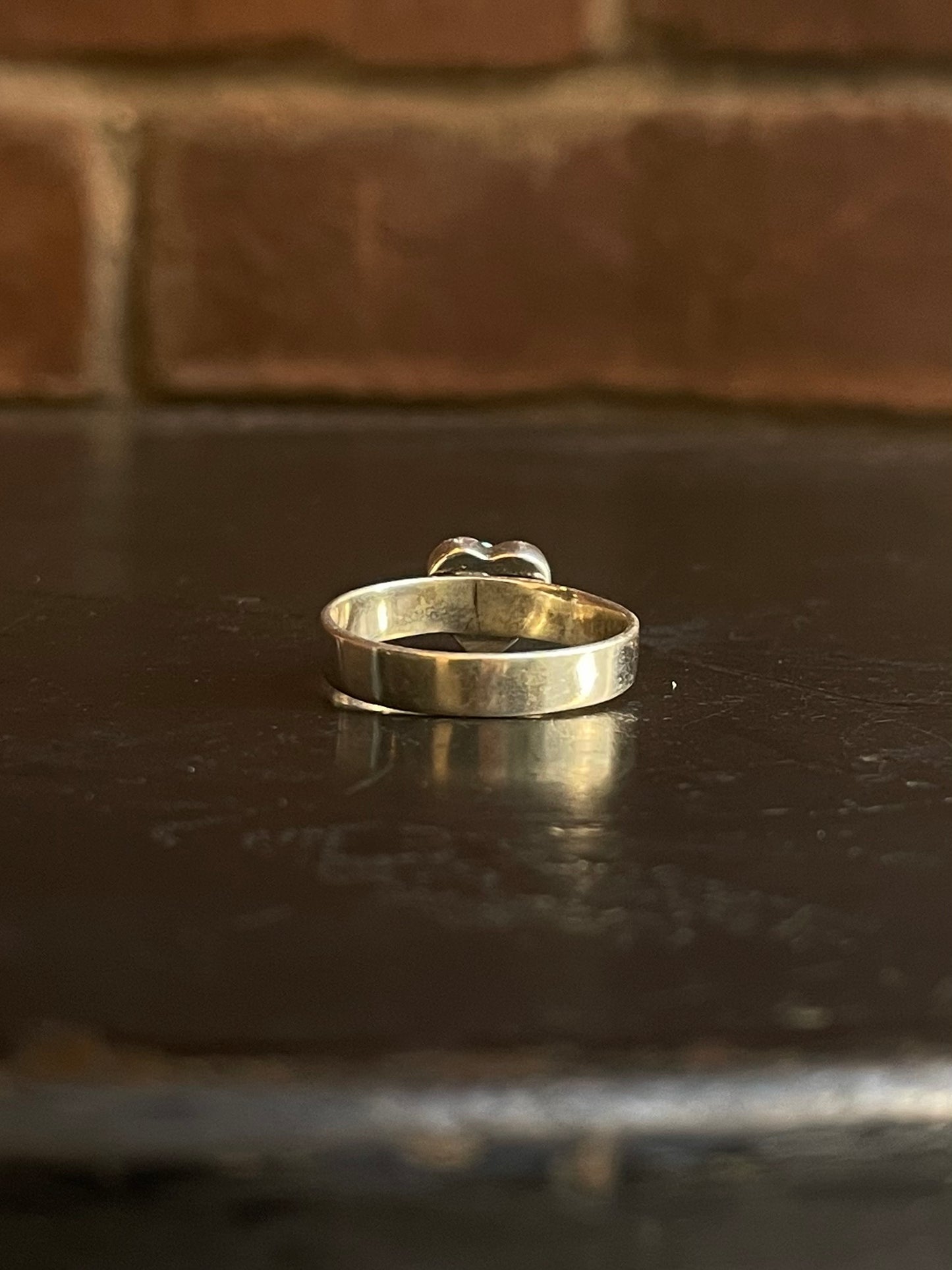 Kingman Turquoise Heart Ring | Sterling Silver | Size 9 G368