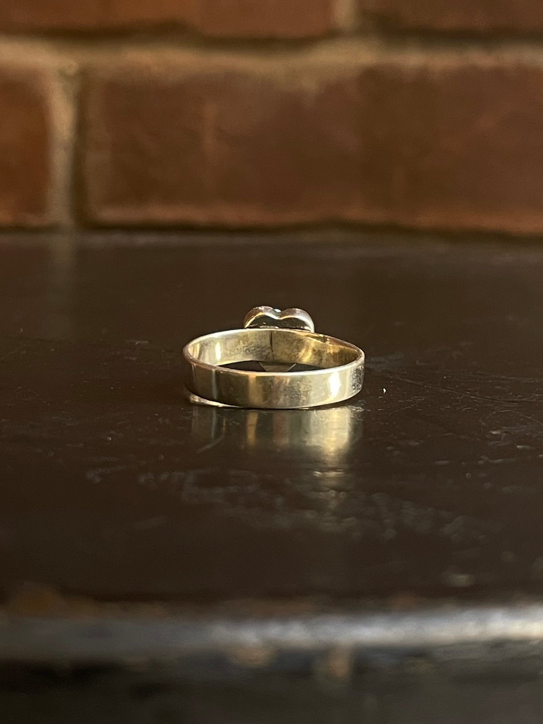 Kingman Turquoise Heart Ring | Sterling Silver | Size 9 G368