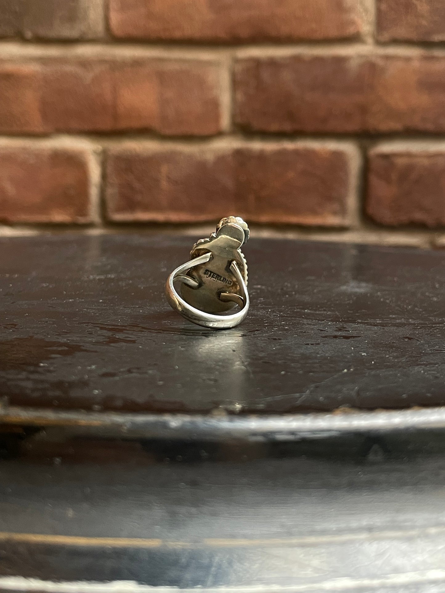 Spiny Oyster Floral Ring Size 8 | 925 Sterling Silver Southwest E190