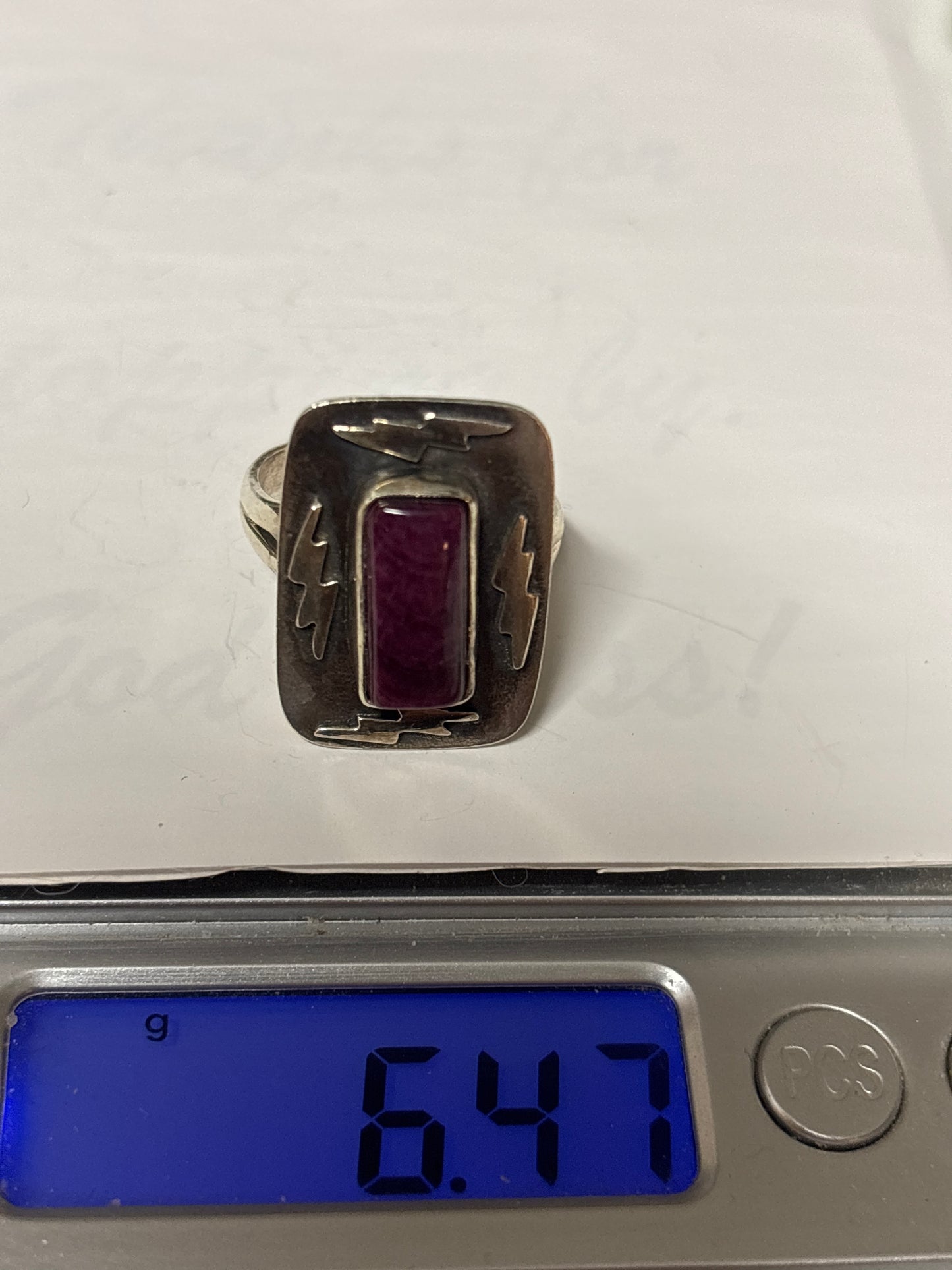 Purple Spiny Oyster Ring Size 9.5 | 925 Sterling Silver Southwestern Style C883