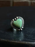 Turquoise Heart Ring | 925 Sterling Silver Size 8 E464
