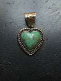 Kingman Turquoise Heart Pendant | 925 Sterling Silver G624