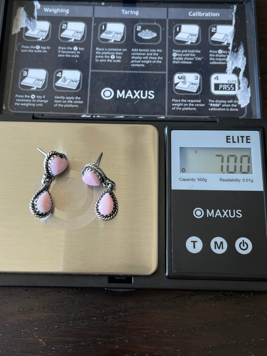 Pink Conch Heart Stud Earrings | 925 Sterling Silver E798