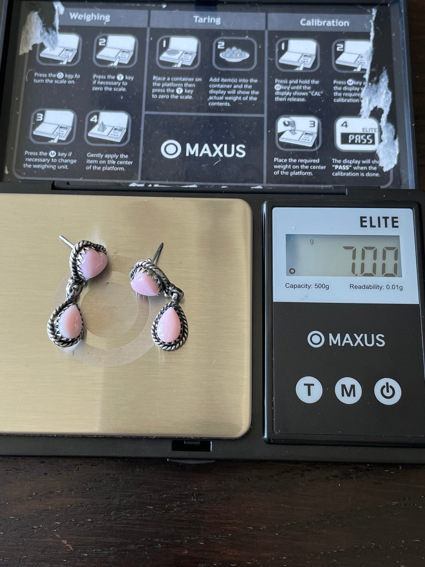 Pink Conch Heart Stud Earrings | 925 Sterling Silver E798
