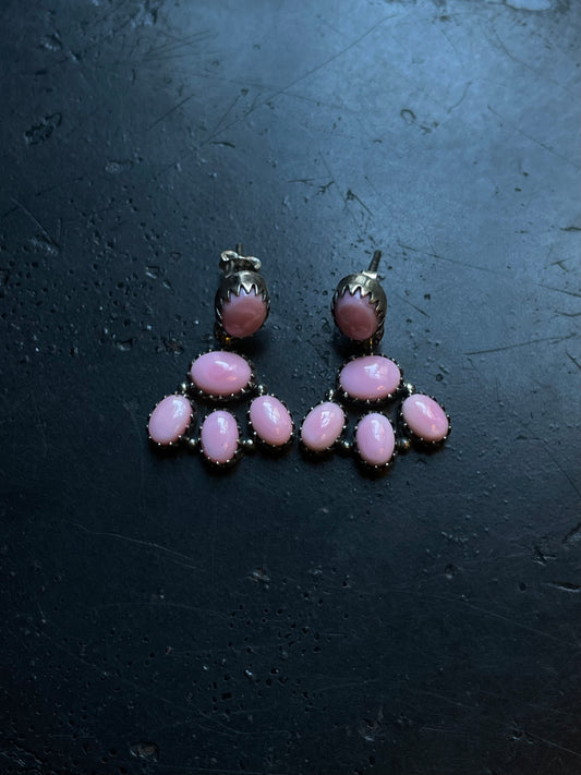 Pink Conch Drop Earrings | 925 Sterling Silver E400