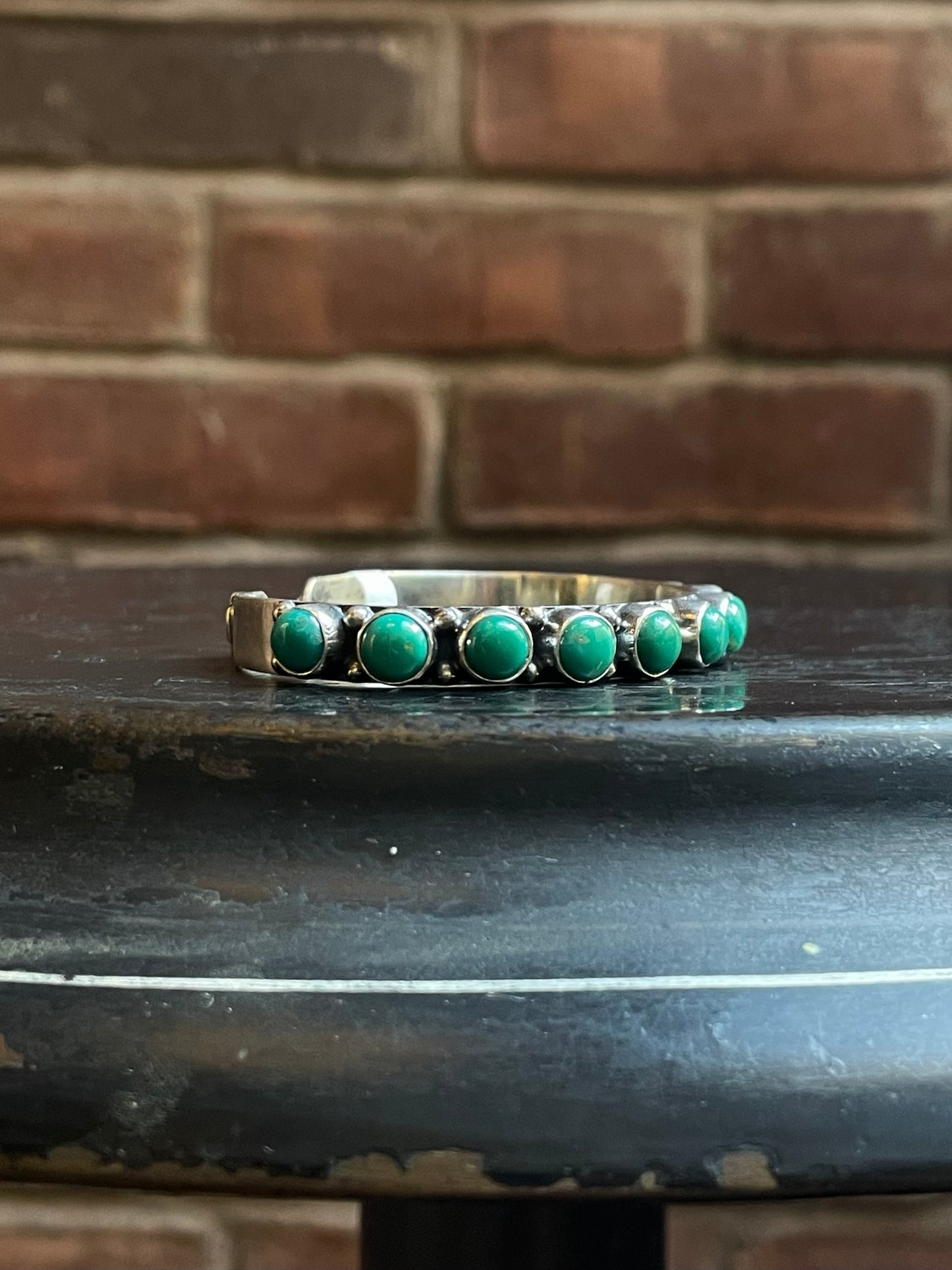 Kingman Turquoise Adjustable Cuff | Sterling Silver | A786