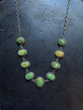 Turquoise Oval Necklace | Sterling Silver | 7.2 in | A985