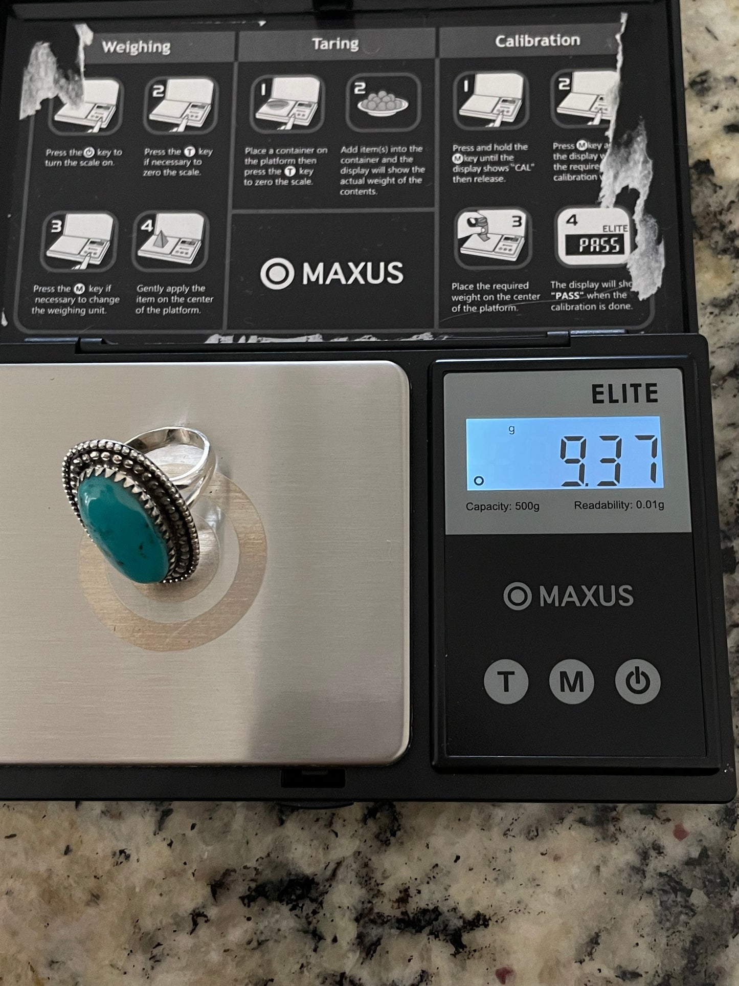Kingman Turquoise Ring | 925 Sterling Silver | Size 6 E315