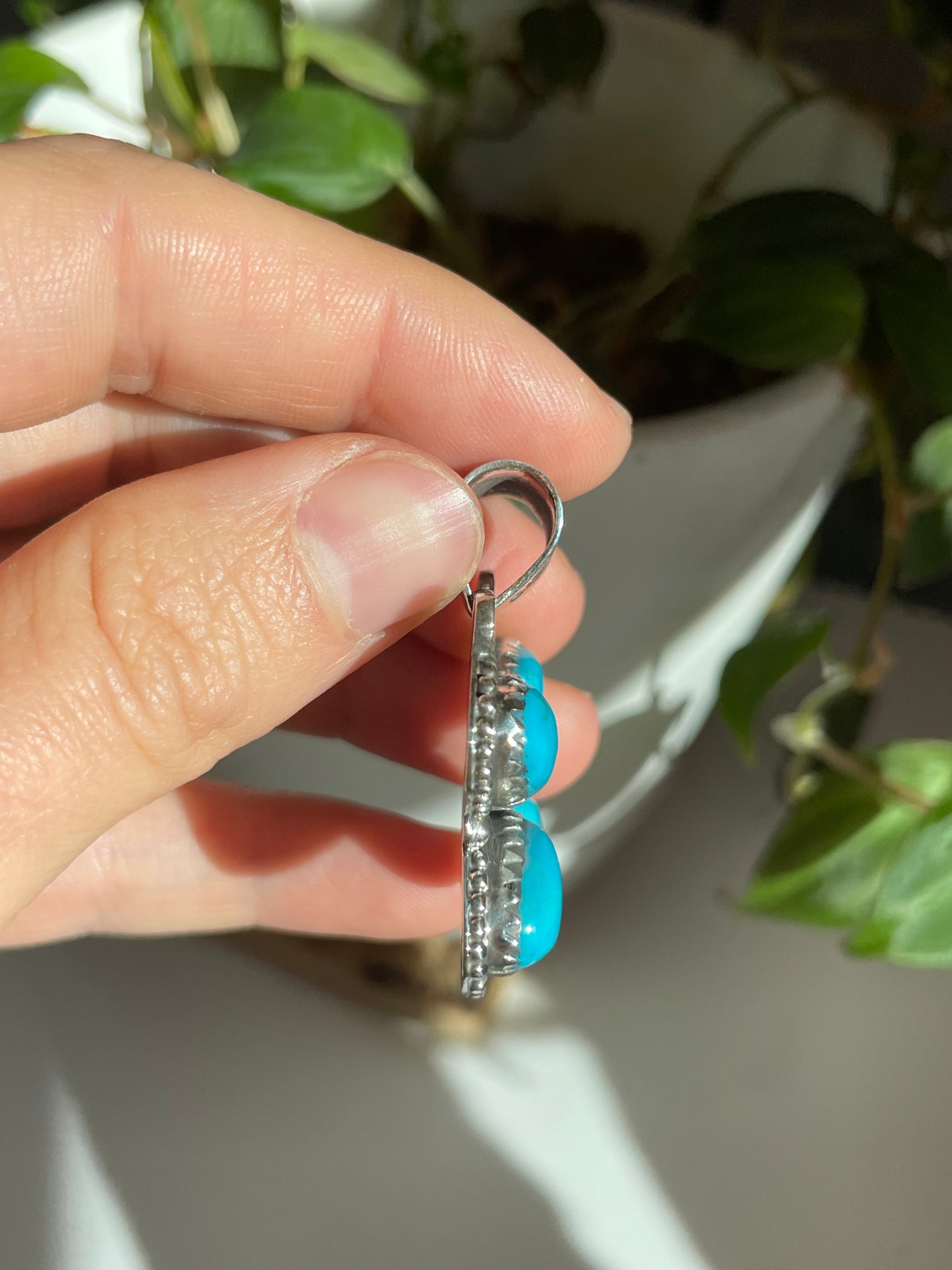 Turquoise Butterly Pendant | Sterling Silver 925 B778