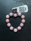 Pink Conch Heart Pendant | Sterling Silver | A602