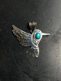 Turquoise Hummingbird Pendant | 925 Sterling Silver E221