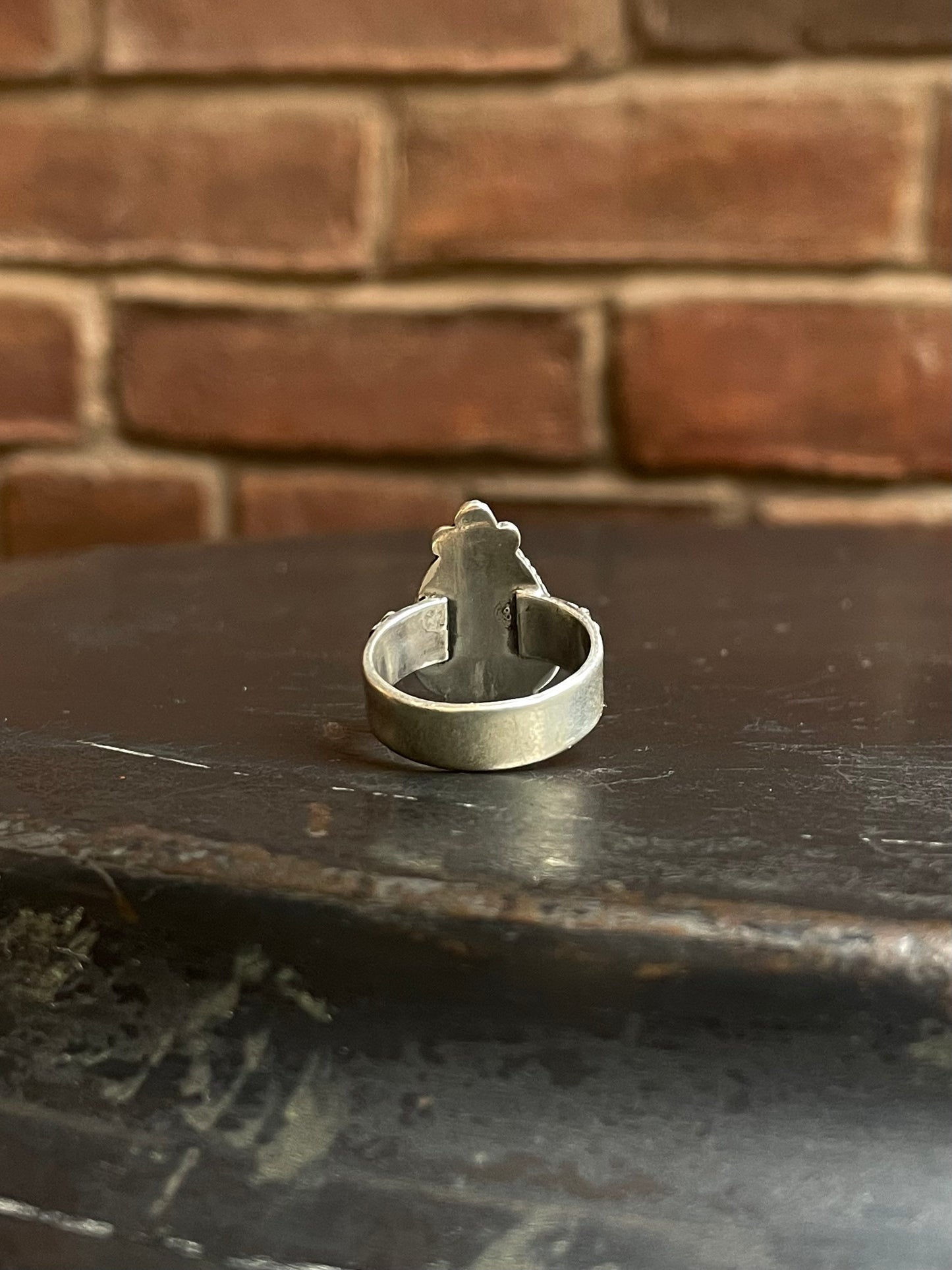 Spiny Oyster Tear Drop Ring | 925 Sterling Silver Size 9 E443