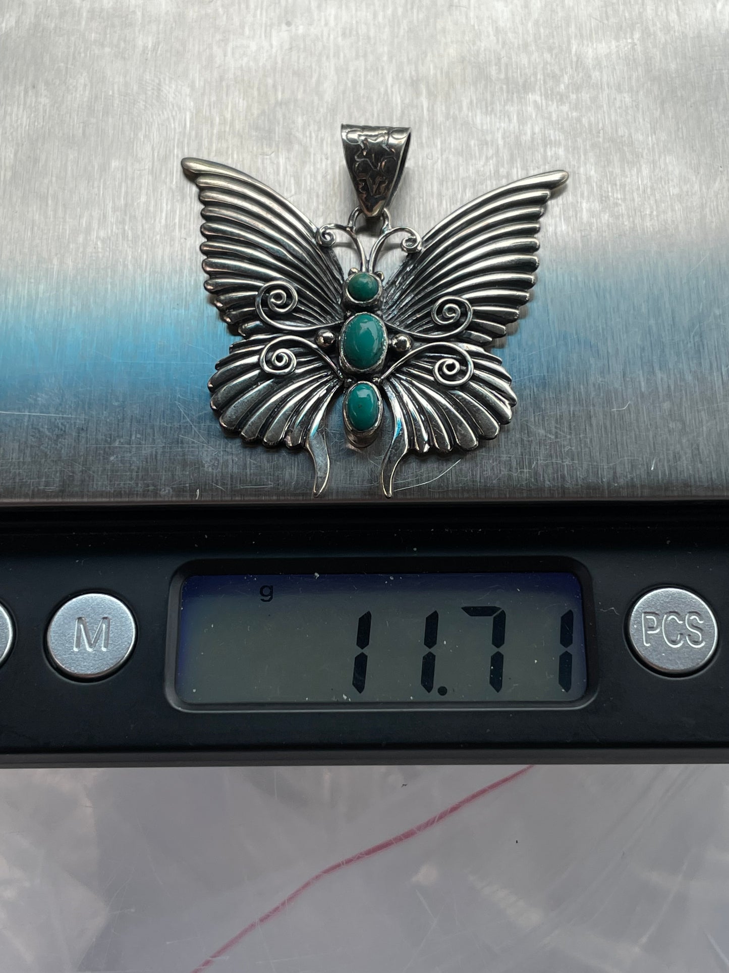 Turquoise Butterfly Pendant | Sterling Silver 925 B727