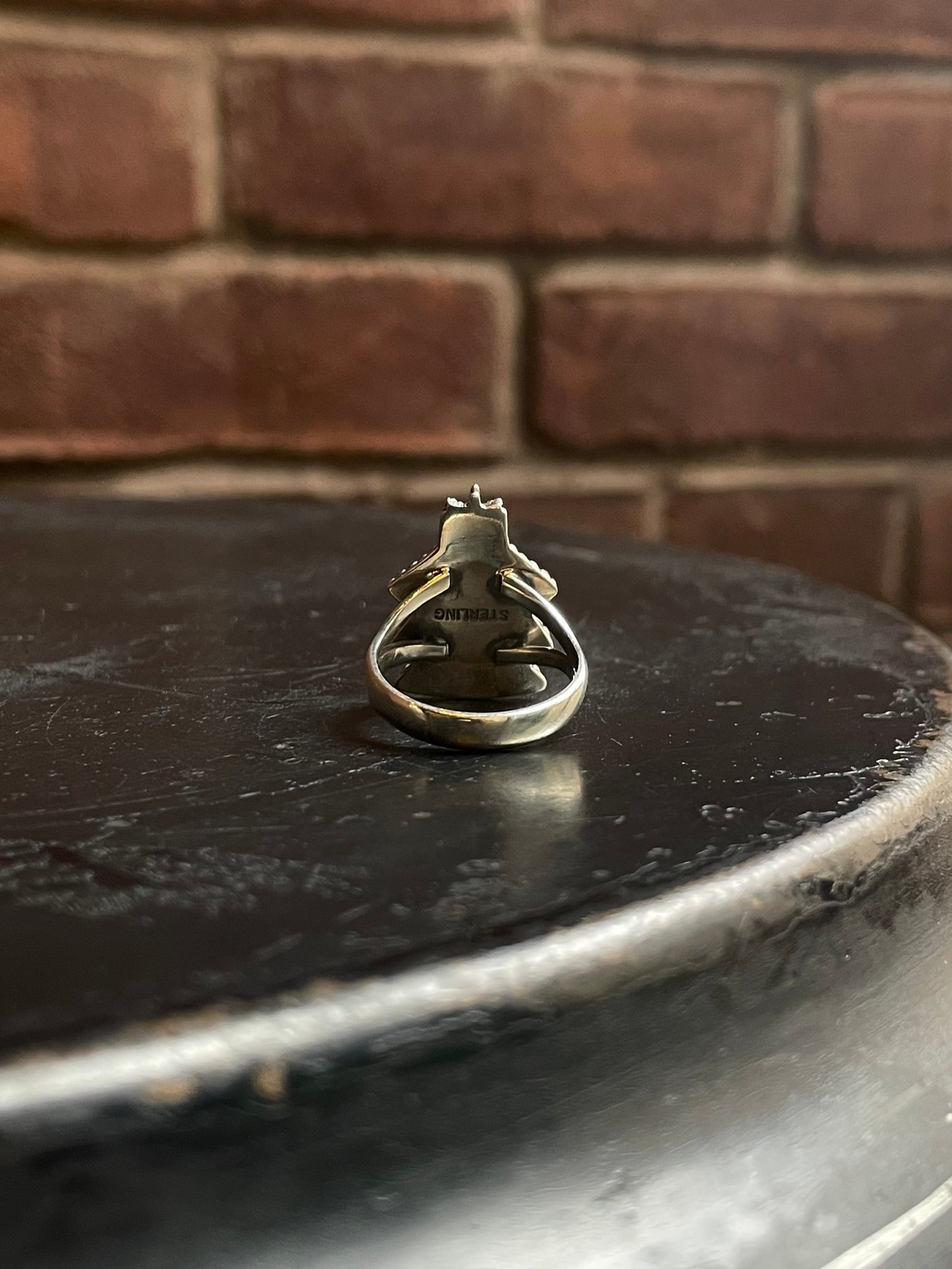 Pink Conch Christmas Tree Ring | Sterling Silver 925 | Size 7.75 C945