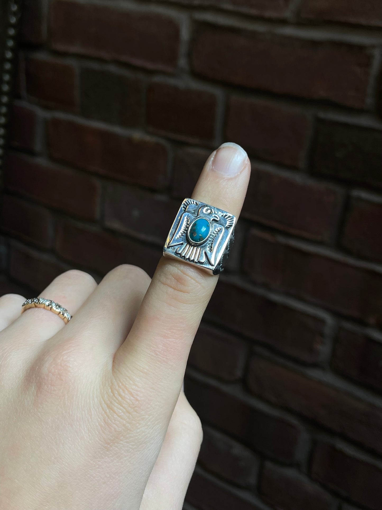 Kingman Turquoise Ring Size 7 | 925 Sterling Silver Southwest E115