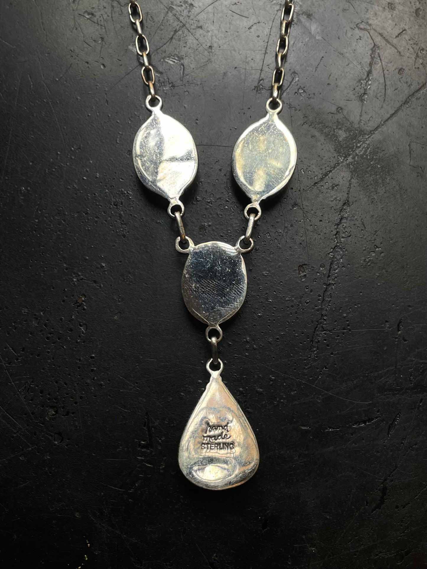 Kingman Turquoise Lariat Necklace | 925 Sterling Silver G408