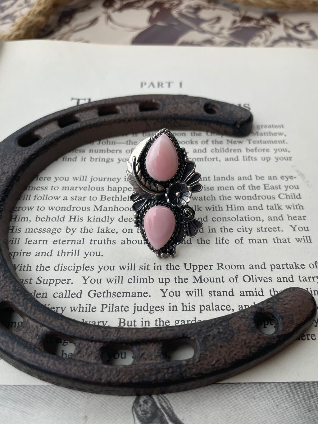 Pink Conch Ring Size 6.75 | 925 Sterling Silver G784