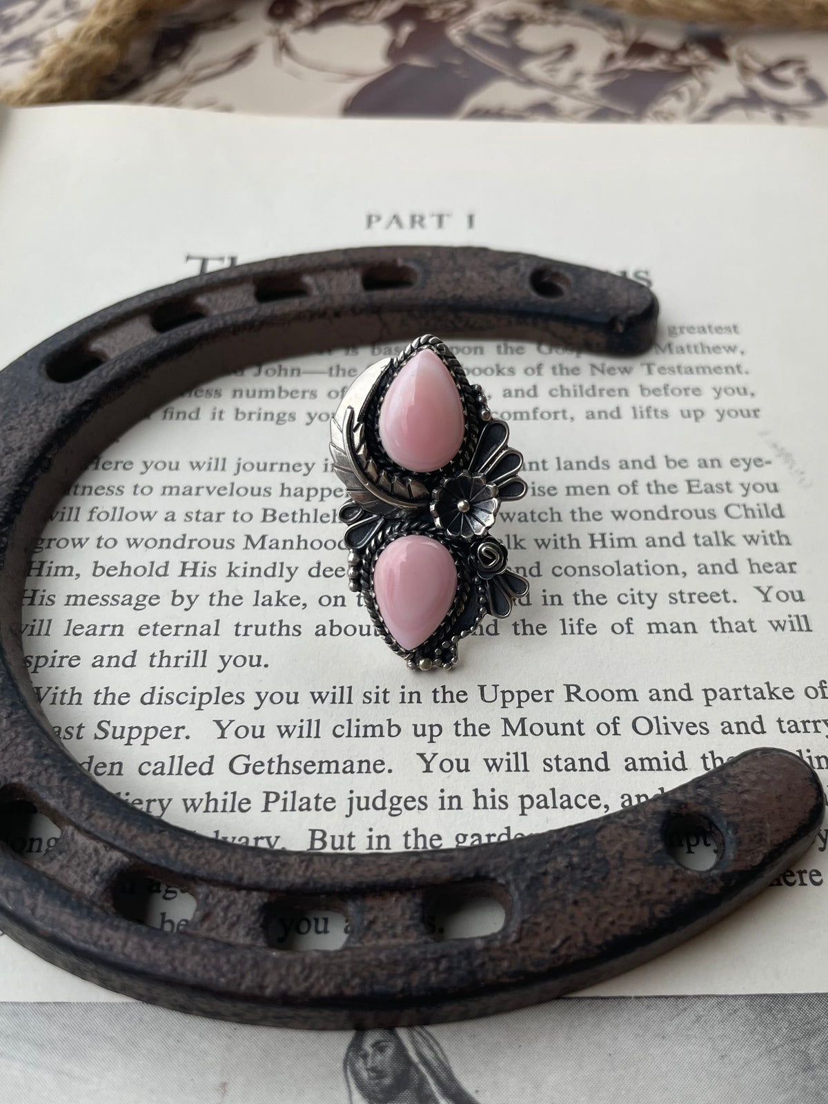 Pink Conch Ring Size 6.75 | 925 Sterling Silver G784