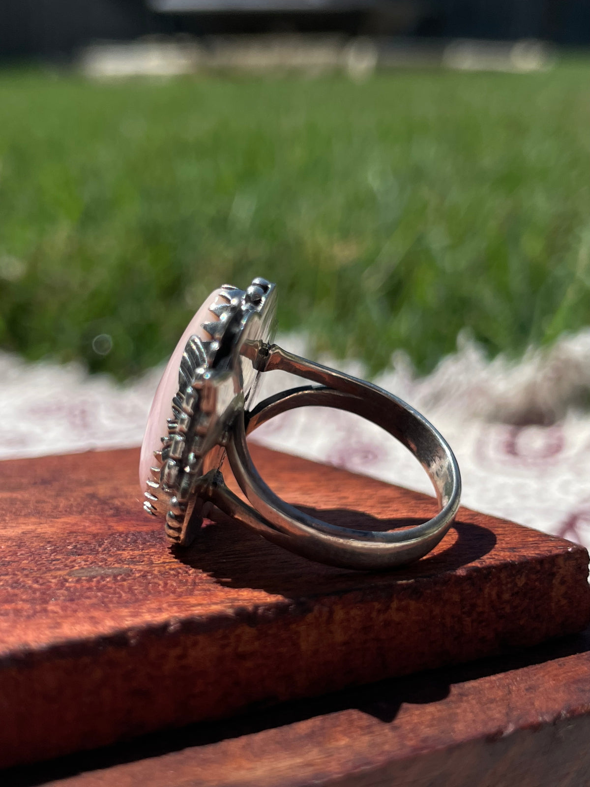 Pink Conch Ring Size 7.75 | 925 Sterling Silver D295