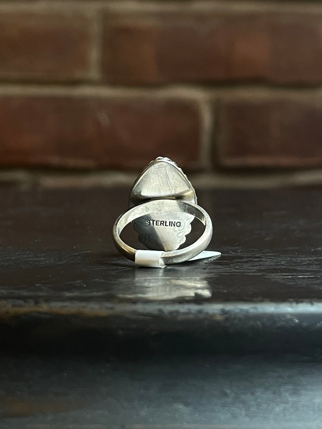 Pink Conch Teardrop Ring | Sterling Silver | Size 7 | A732