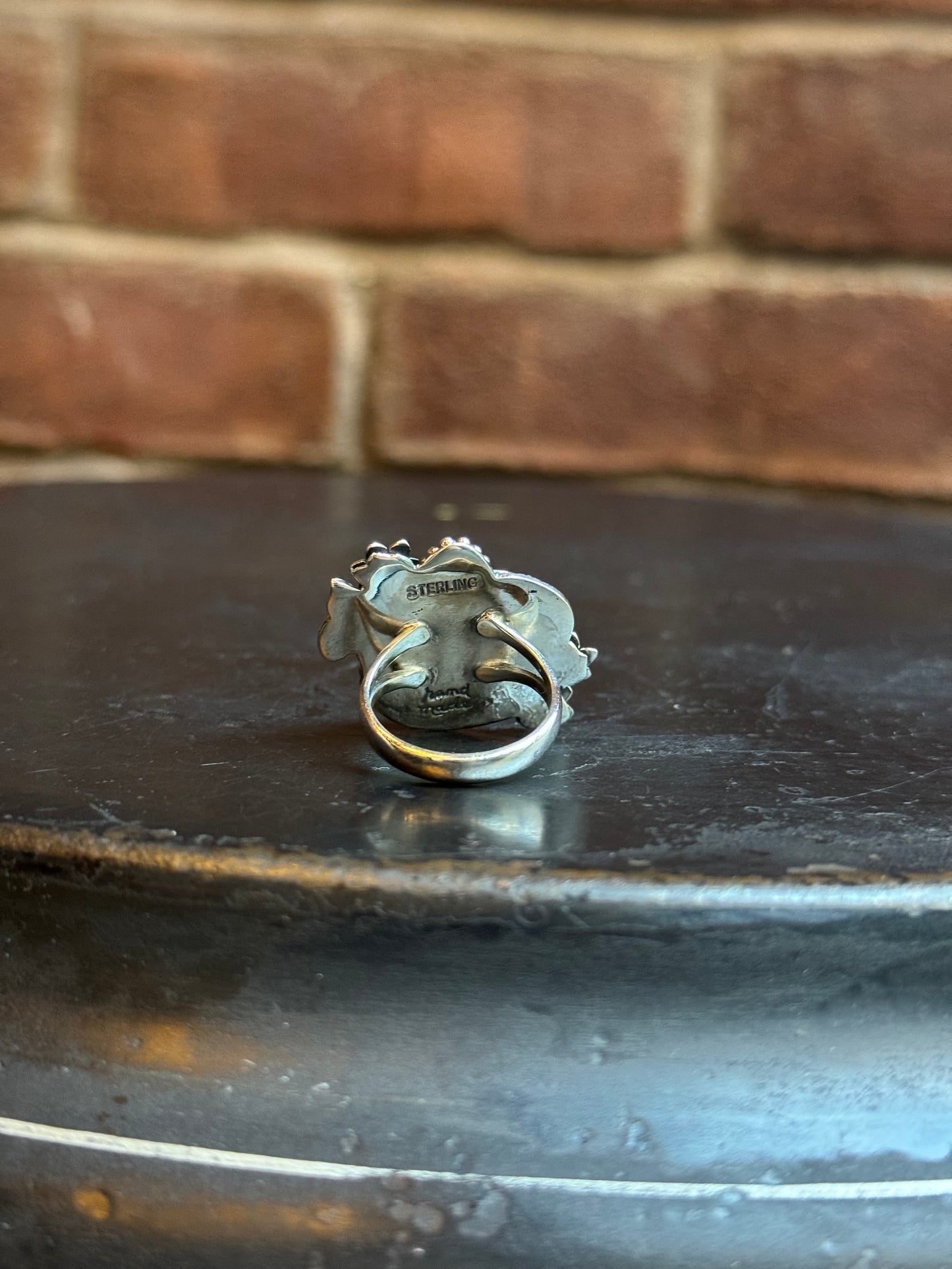 Turquoise Teardrop Ring | Sterling Silver | Size 7.5 | C146