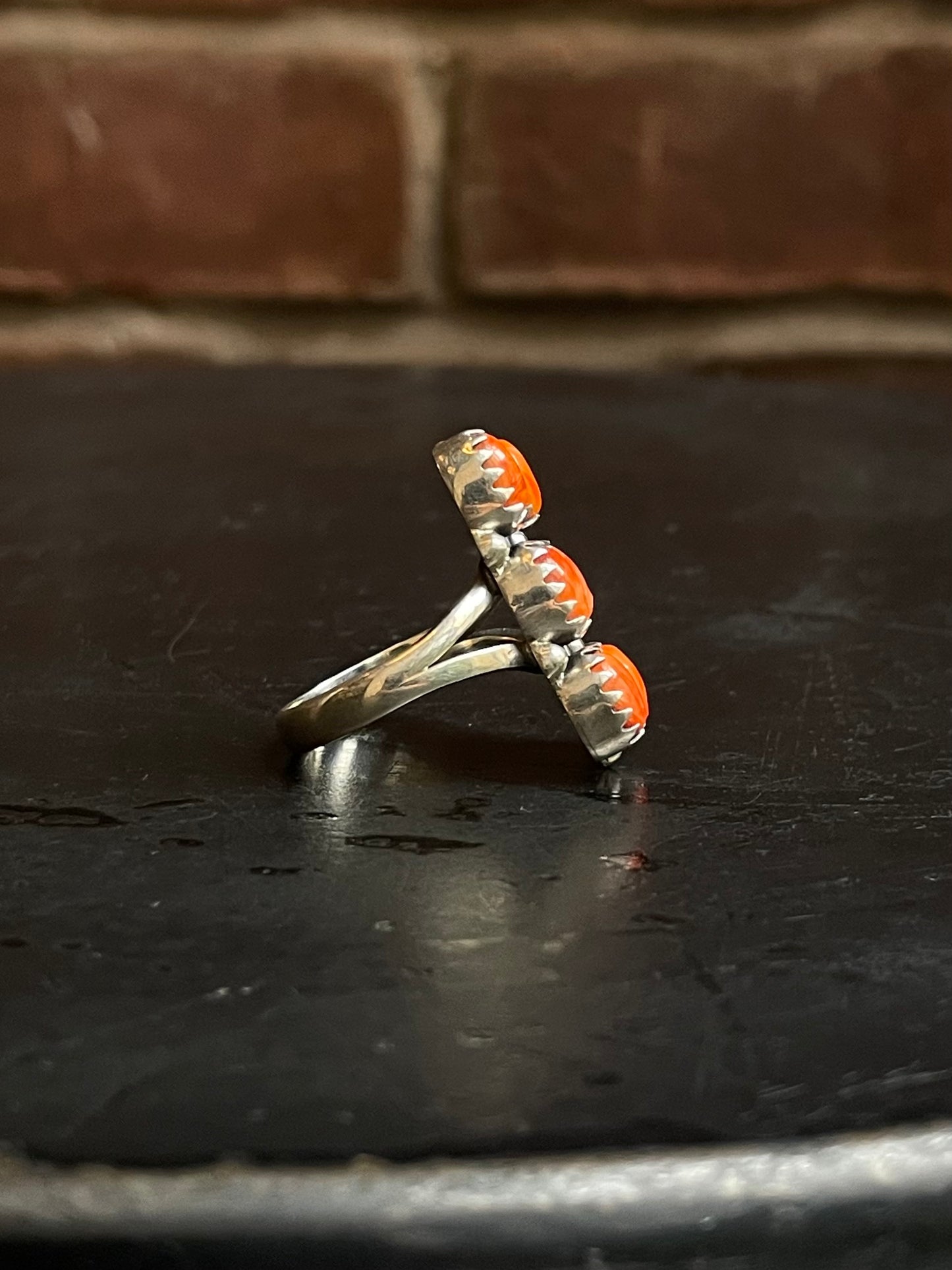 Spiny Oyster Row Ring Size 9 | 925 Sterling Silver G191