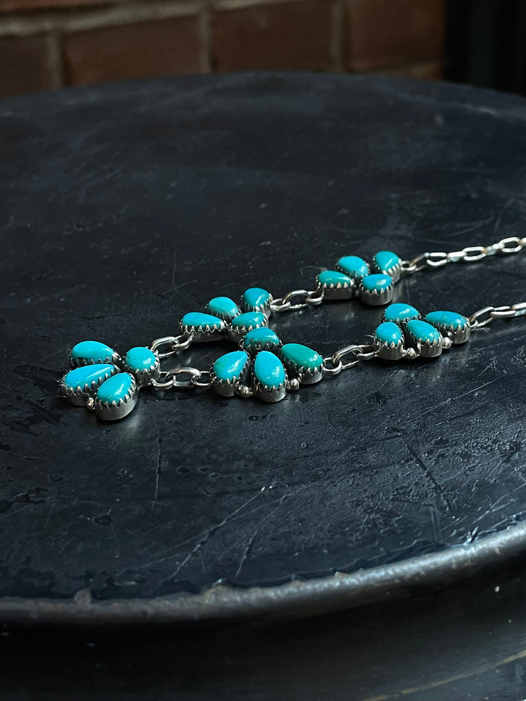 Kingman Turquoise Statement Necklace | 925 Sterling Silver E329