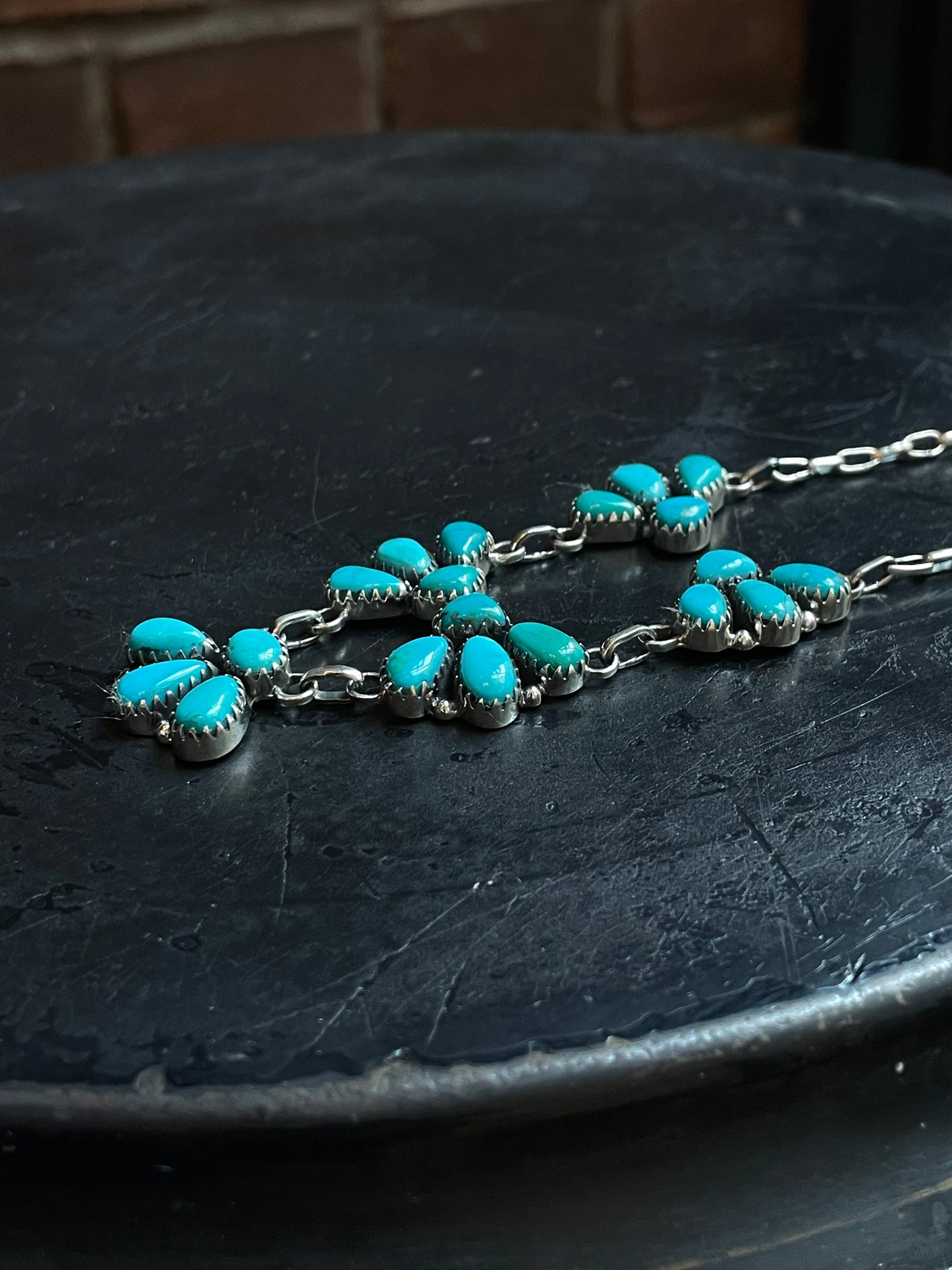 Kingman Turquoise Statement Necklace | 925 Sterling Silver E329