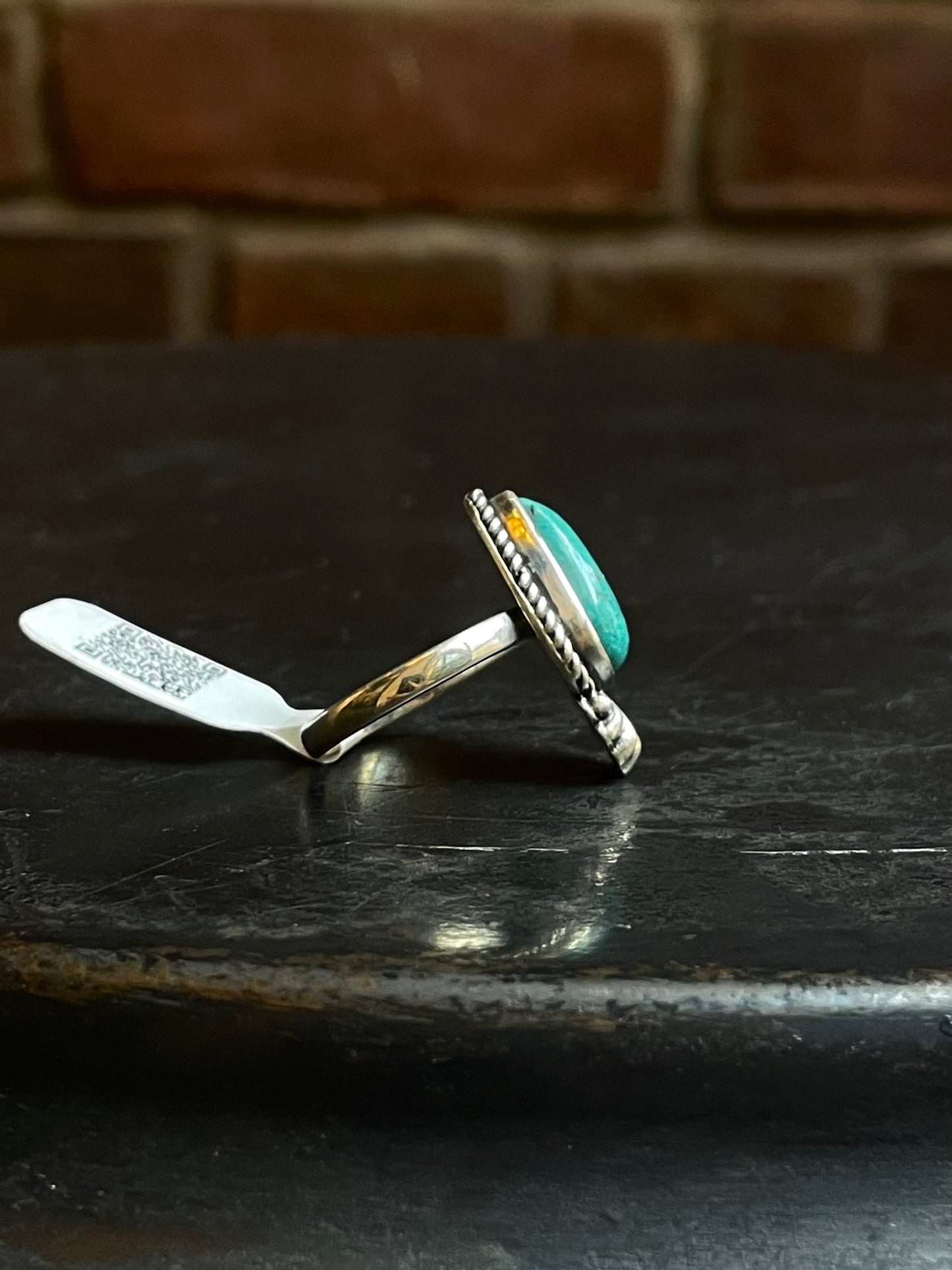 Kingman Turquoise Teardrop Ring | Sterling Silver | Size 6.25 | A736