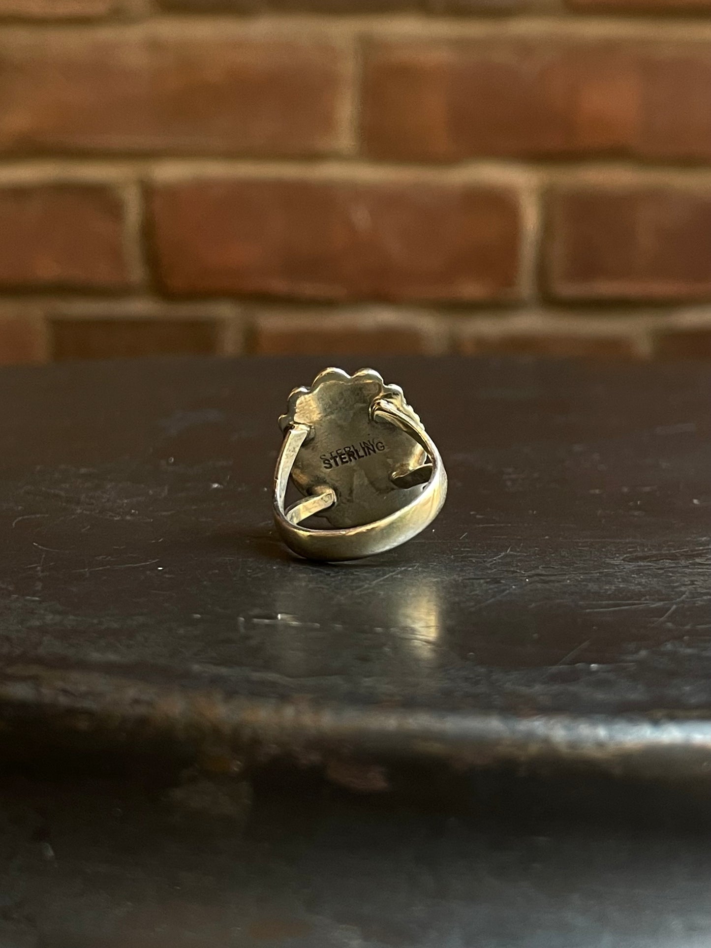 Pink Conch Circle Ring Size 6 | Sterling Silver E913