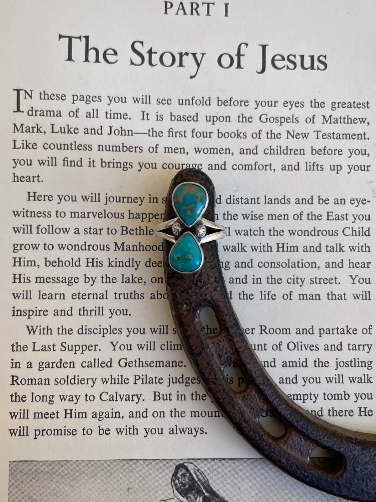 Kingman Turquoise Double Stone Ring | 925 Sterling Silver Size 6 G813