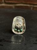 Turquoise Cowboy Hat Ring | Sterling Silver Size 7 E215