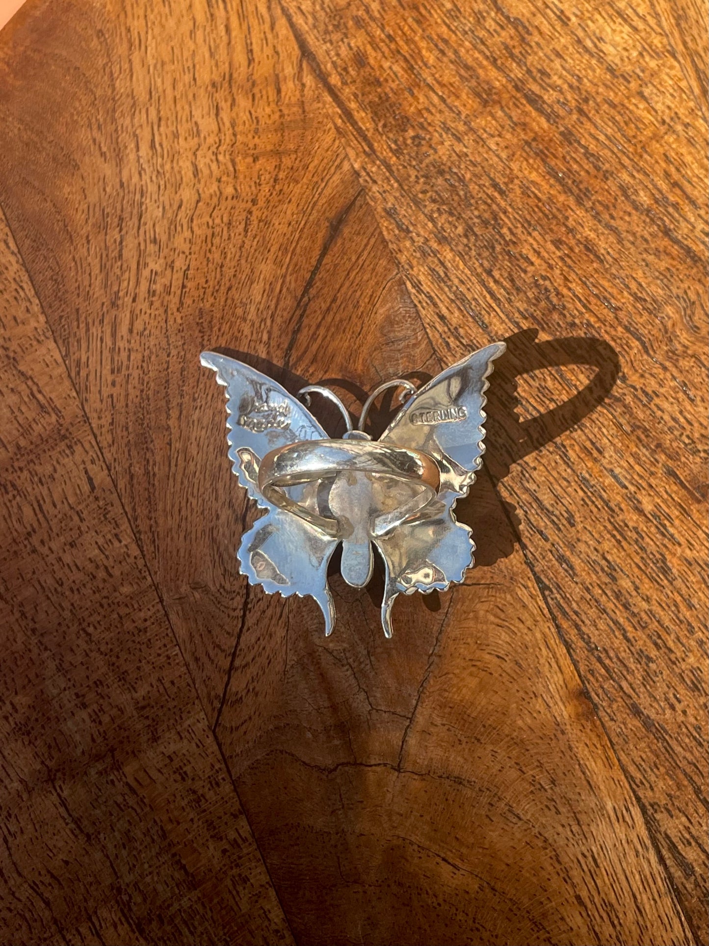 Turquoise Butterfly Ring Size 9 | 925 Sterling Silver C866