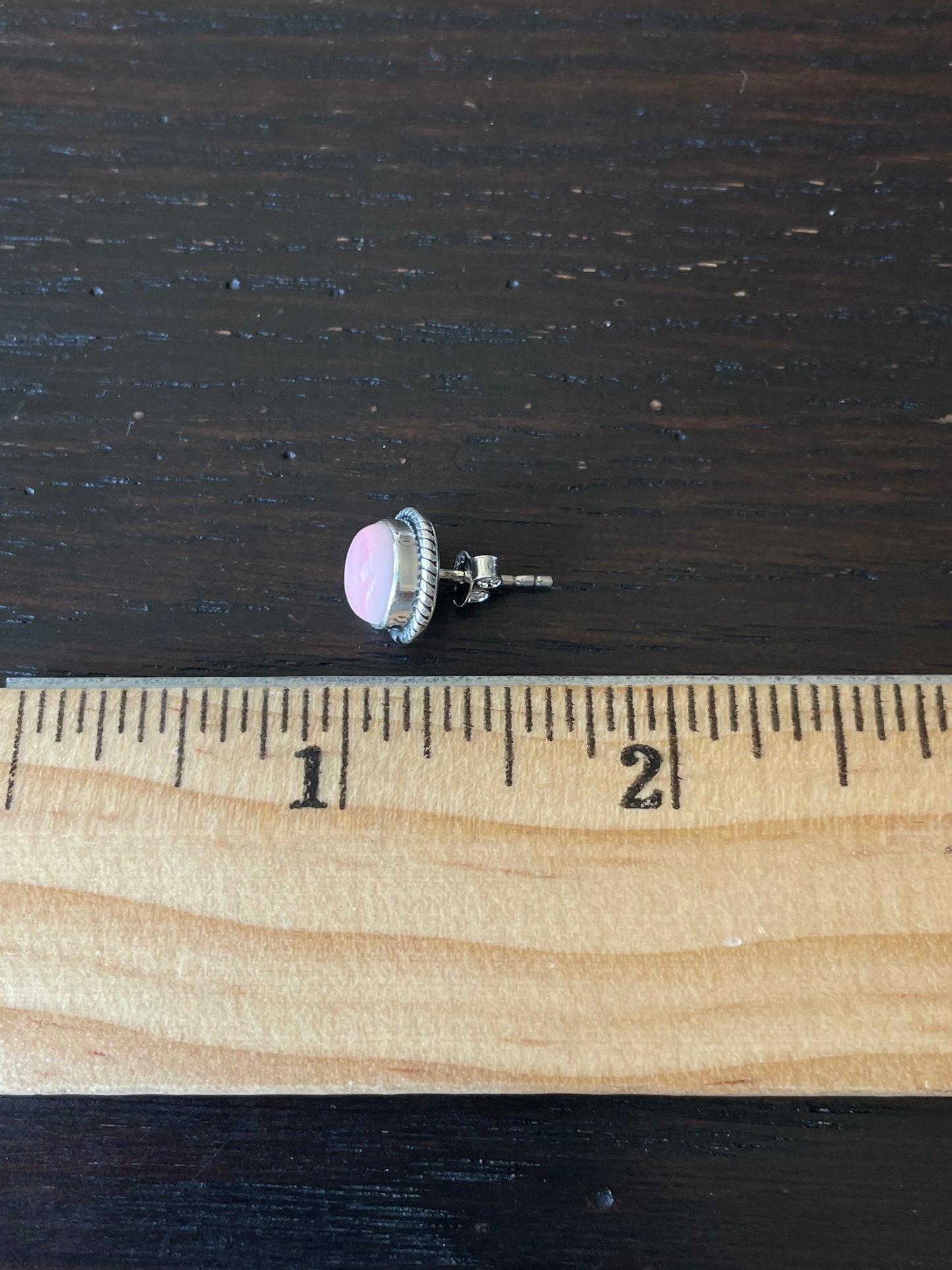 Pink Conch Stud Earrings | 925 Sterling Silver E783
