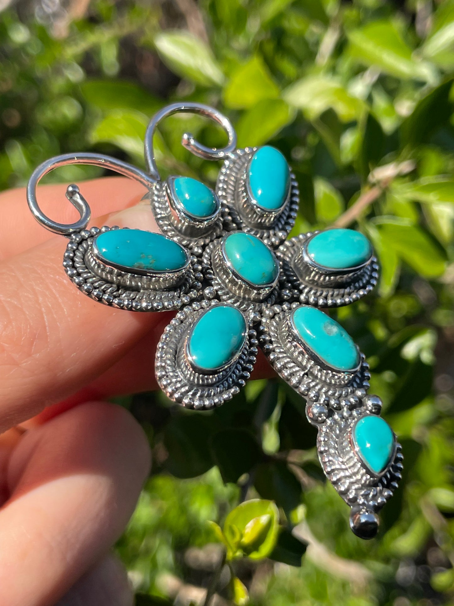 Turquoise Dragonfly Pendant | Sterling Silver 925 B701