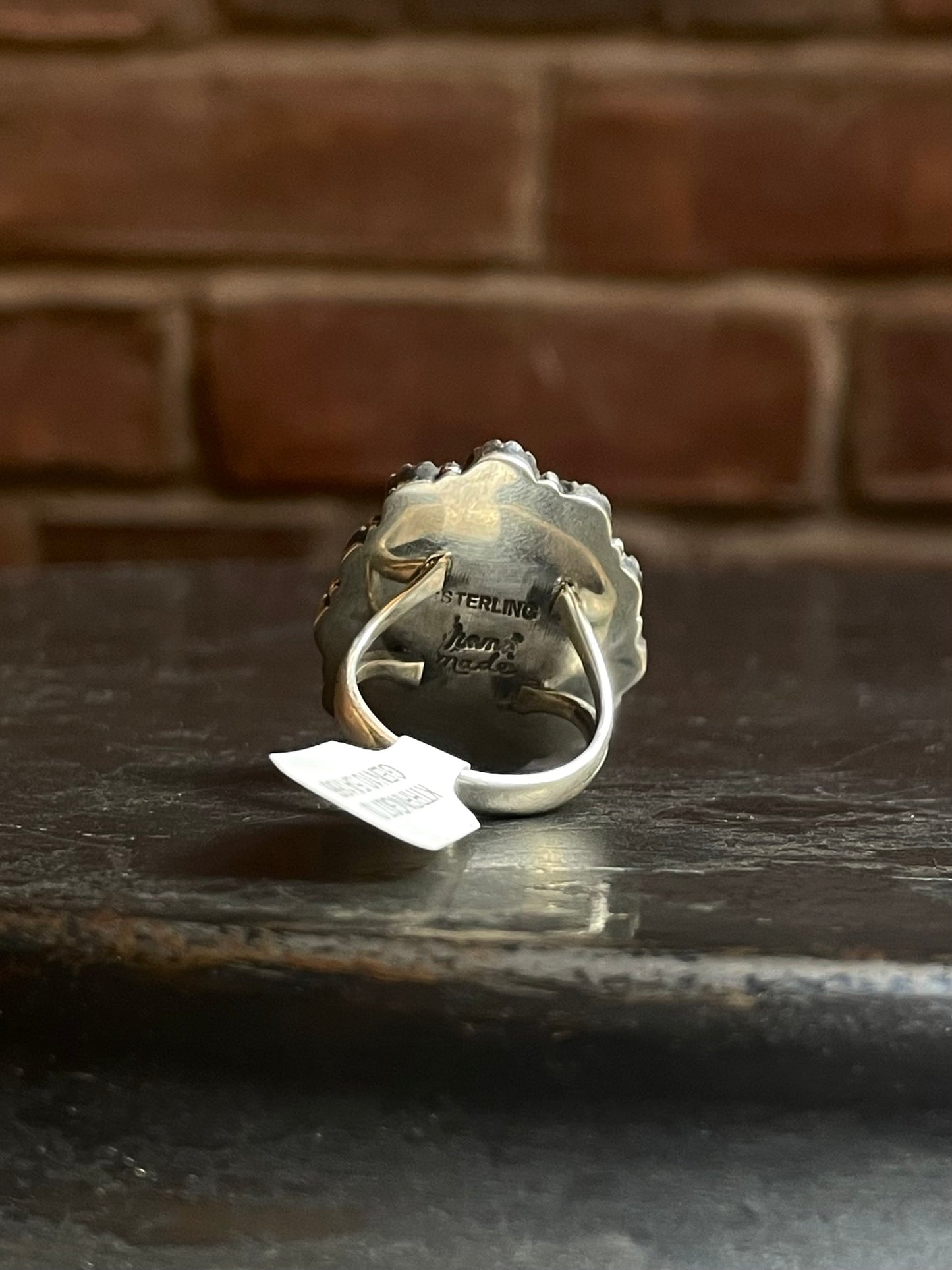 Kingman Turquoise Coral Cluster Ring | Sterling Silver | Size 7 | A166