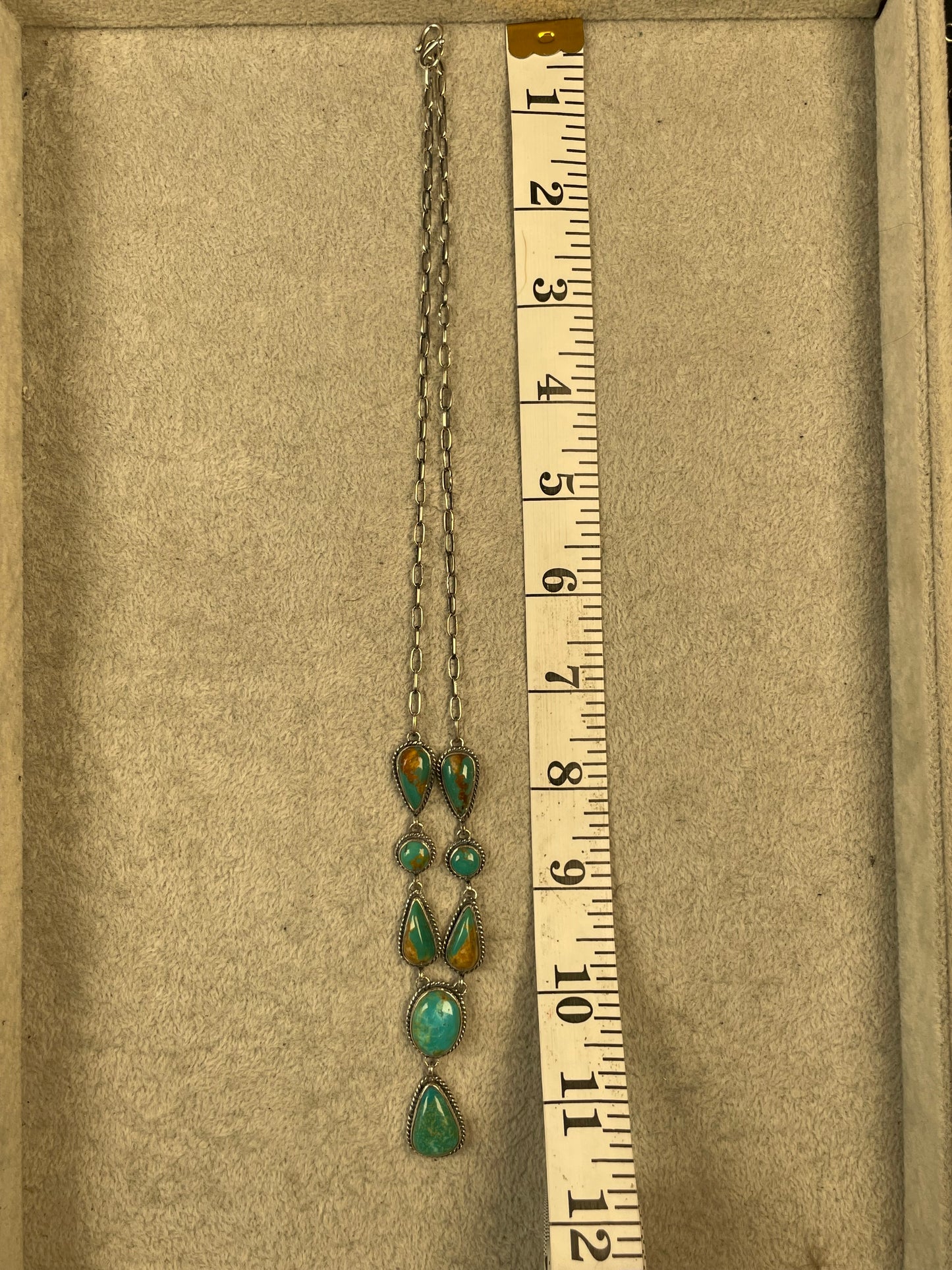 Kingman Turquoise Statement Necklace | Sterling Silver D123