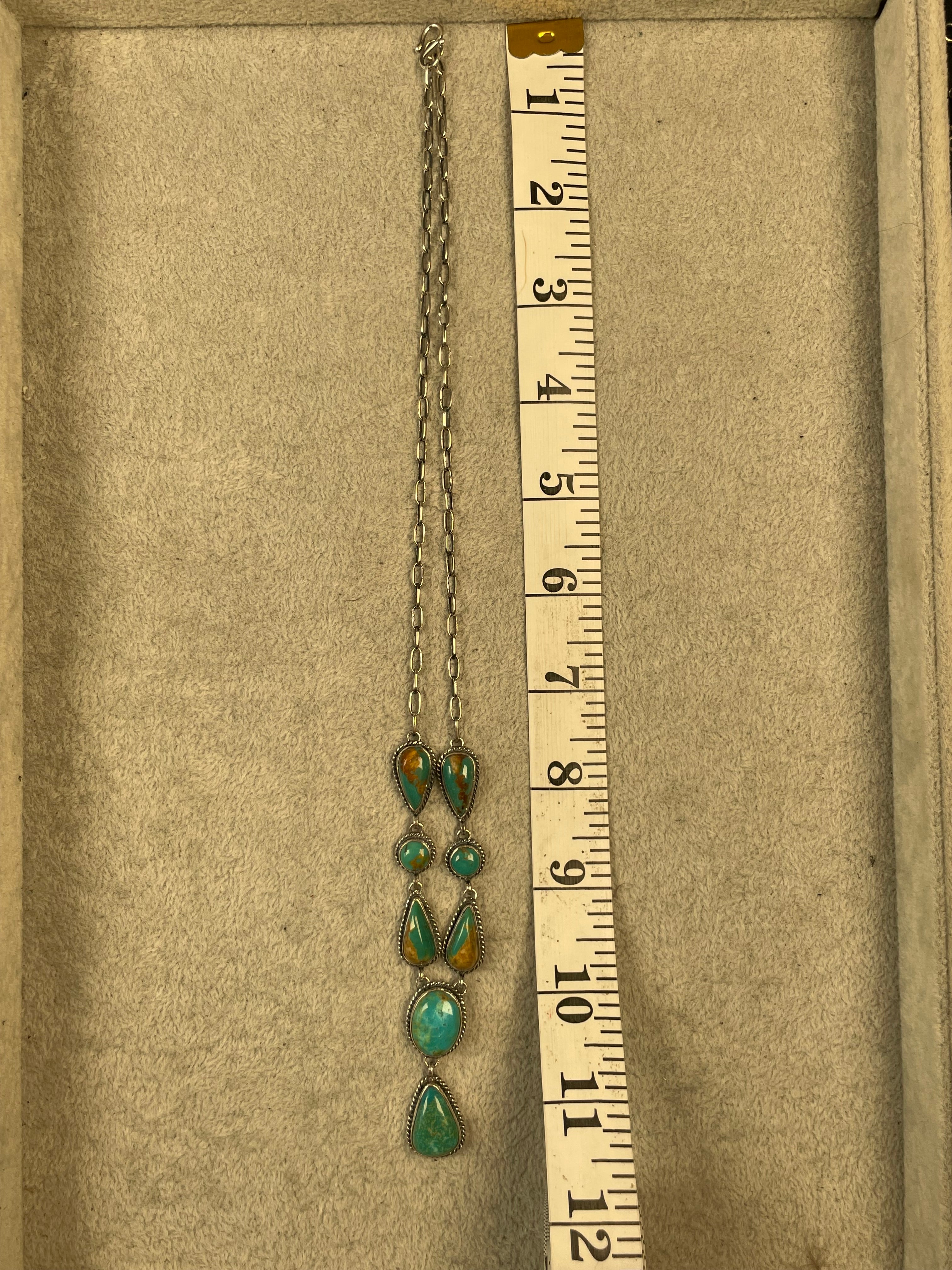 Kingman Turquoise Statement Necklace | Sterling Silver D123