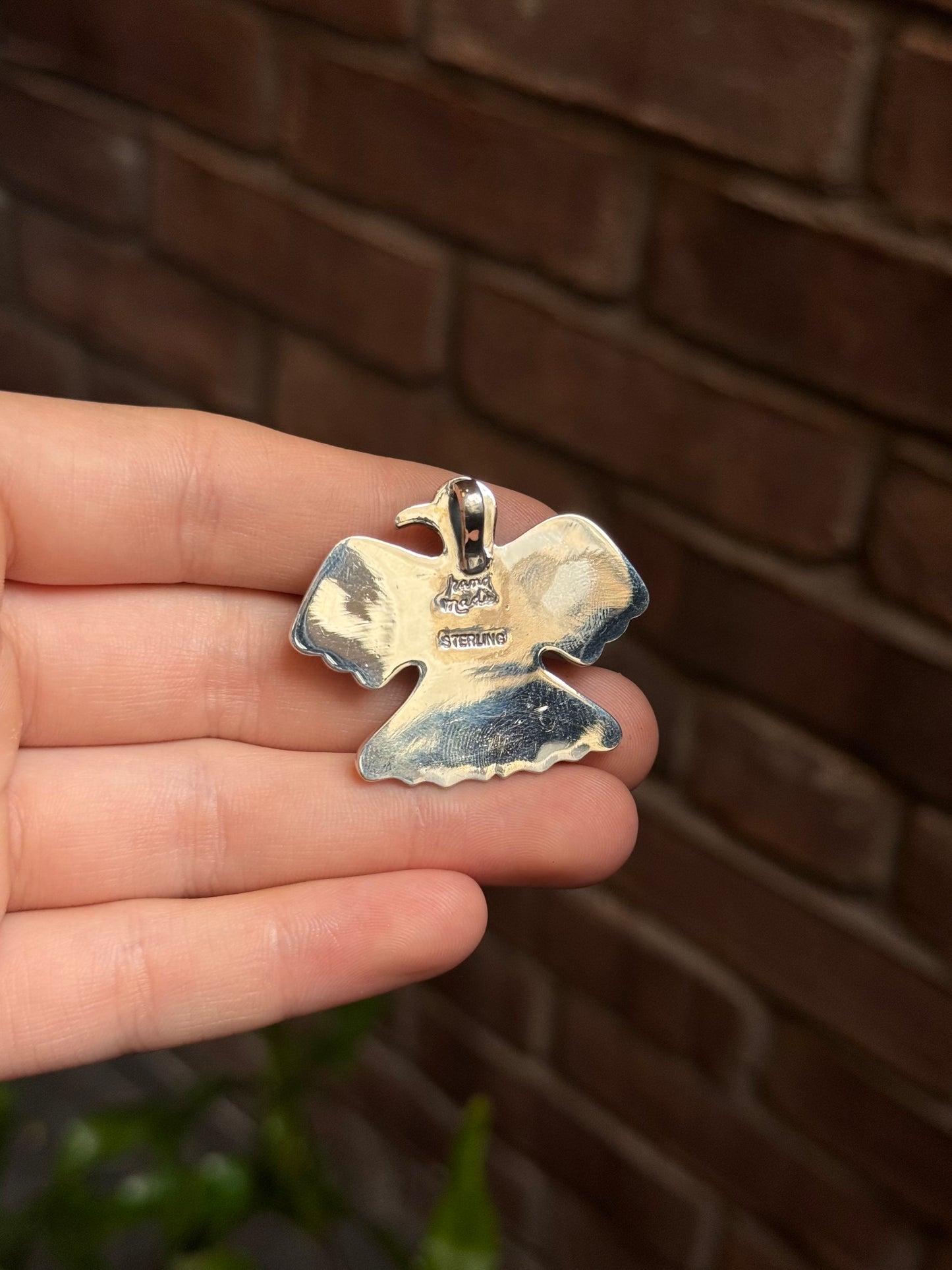 Turquoise Thunderbird Pendant | Sterling Silver 925 C385