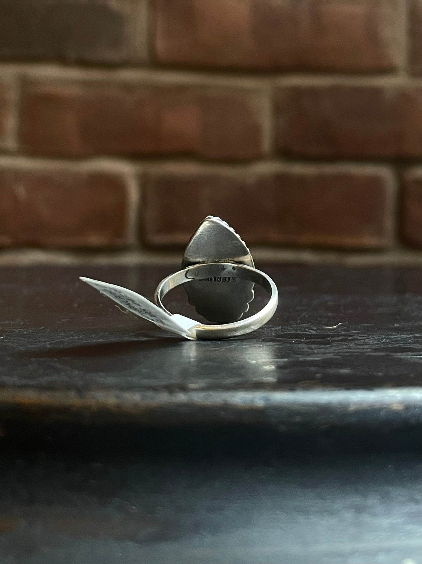 Spiny Oyster Teardrop Ring | Sterling Silver | Size 9 | A739