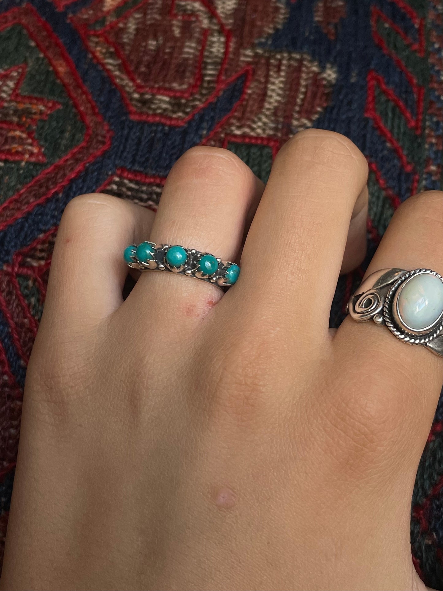 Kingman Turquoise Ring | Sterling Silver | Size 7.25 G376