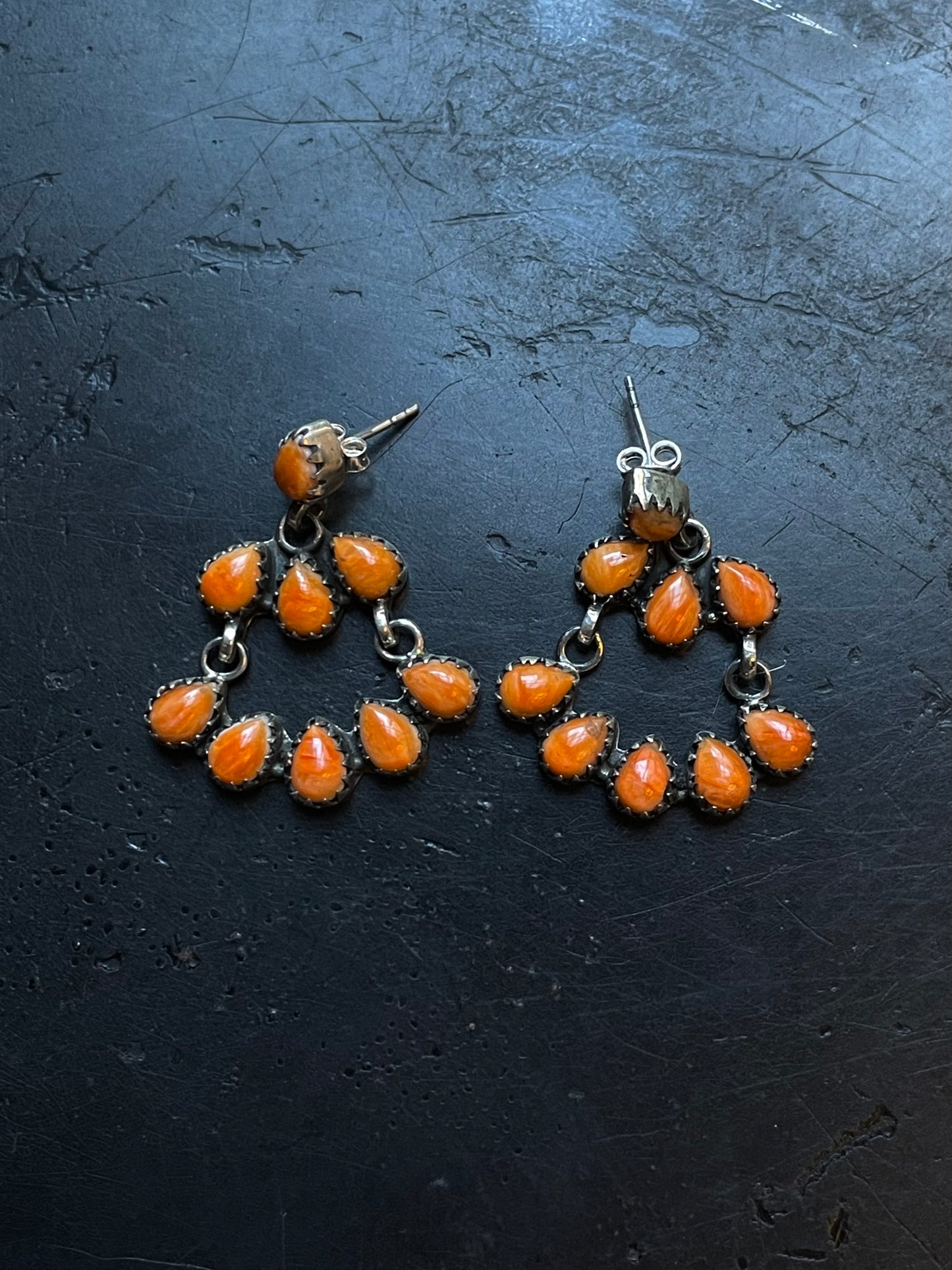 Spiny Oyster Chandelier Earrings | 925 Sterling Silver E389