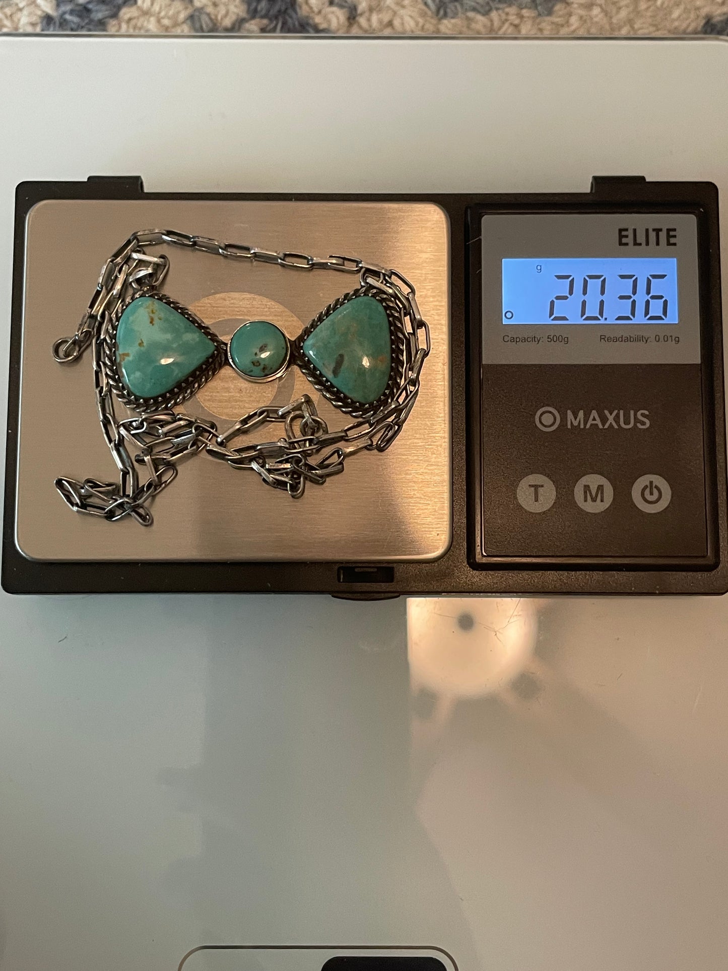 Kingman Turquoise Bar Necklace | Sterling Silver E942