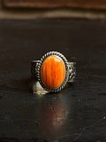Spiny Oyster Rope Ring Size 8 | 925 Sterling Silver Southwest E136