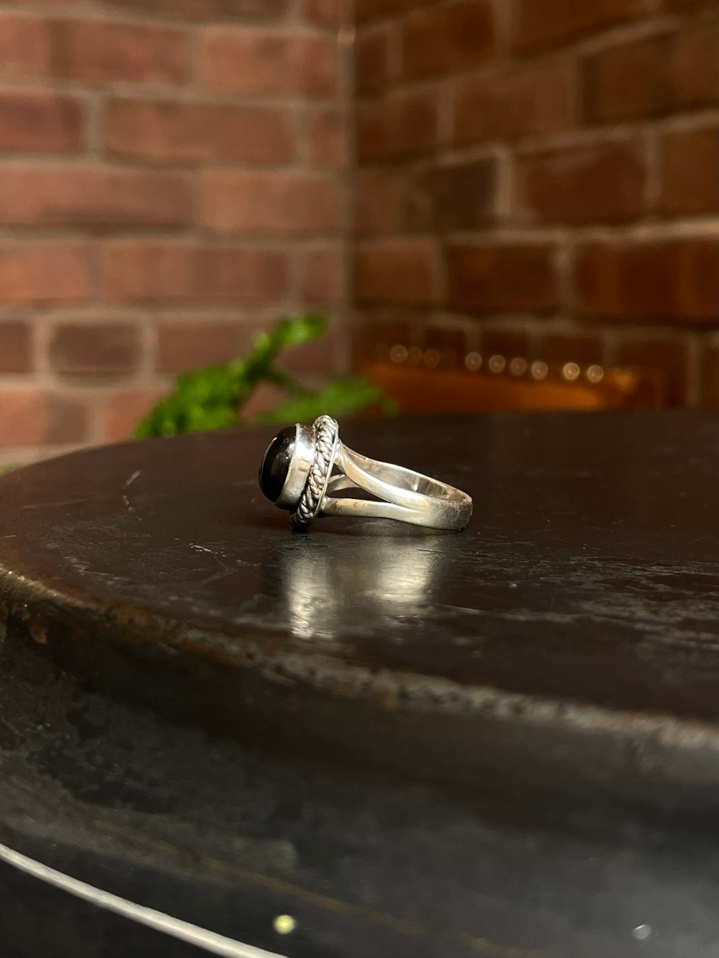 Black Onyx Ring Size 8 | 925 Sterling Silver E766