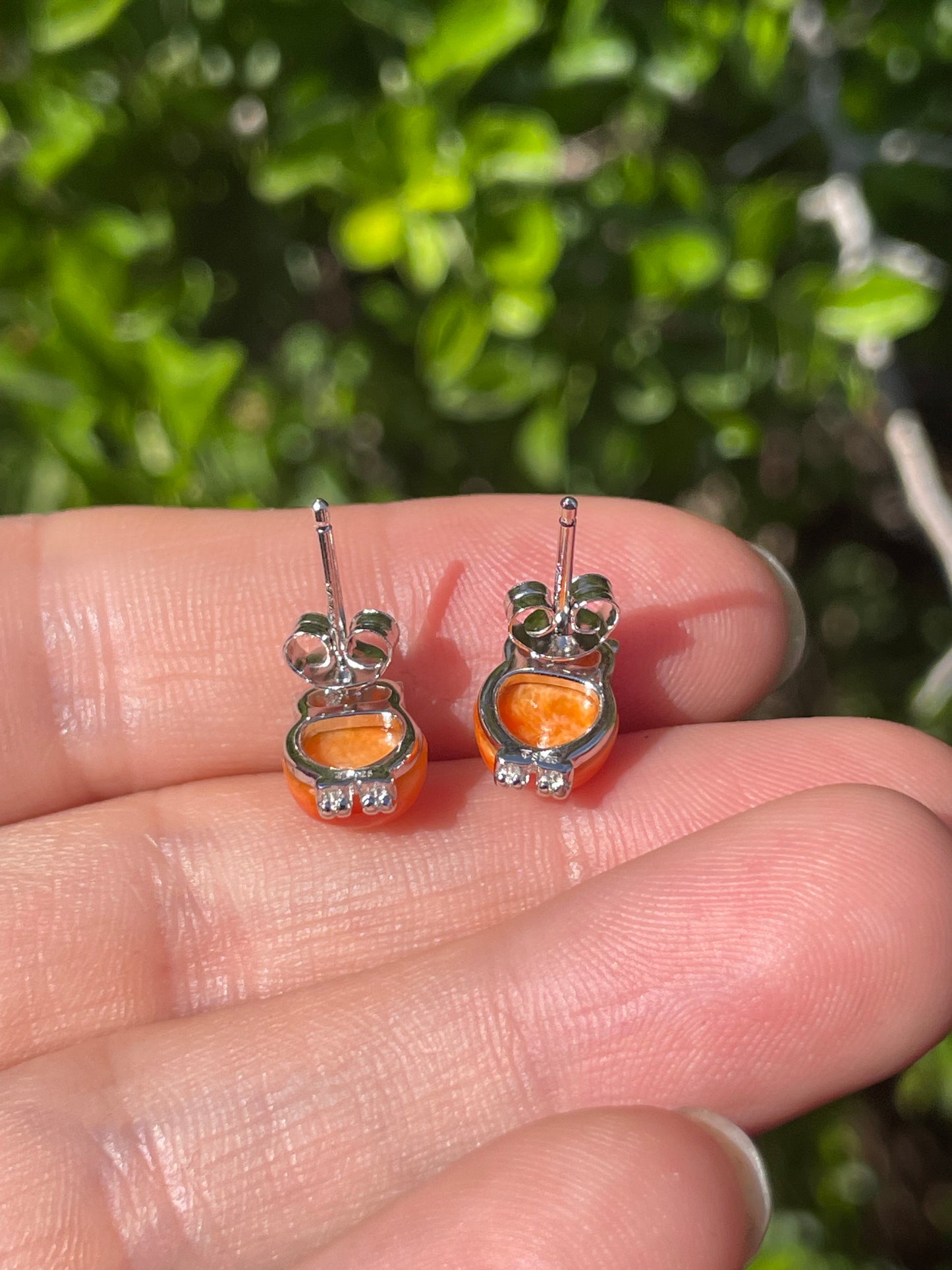 Spiny Oyster Owl Stud Earrings | 925 Sterling Silver B603