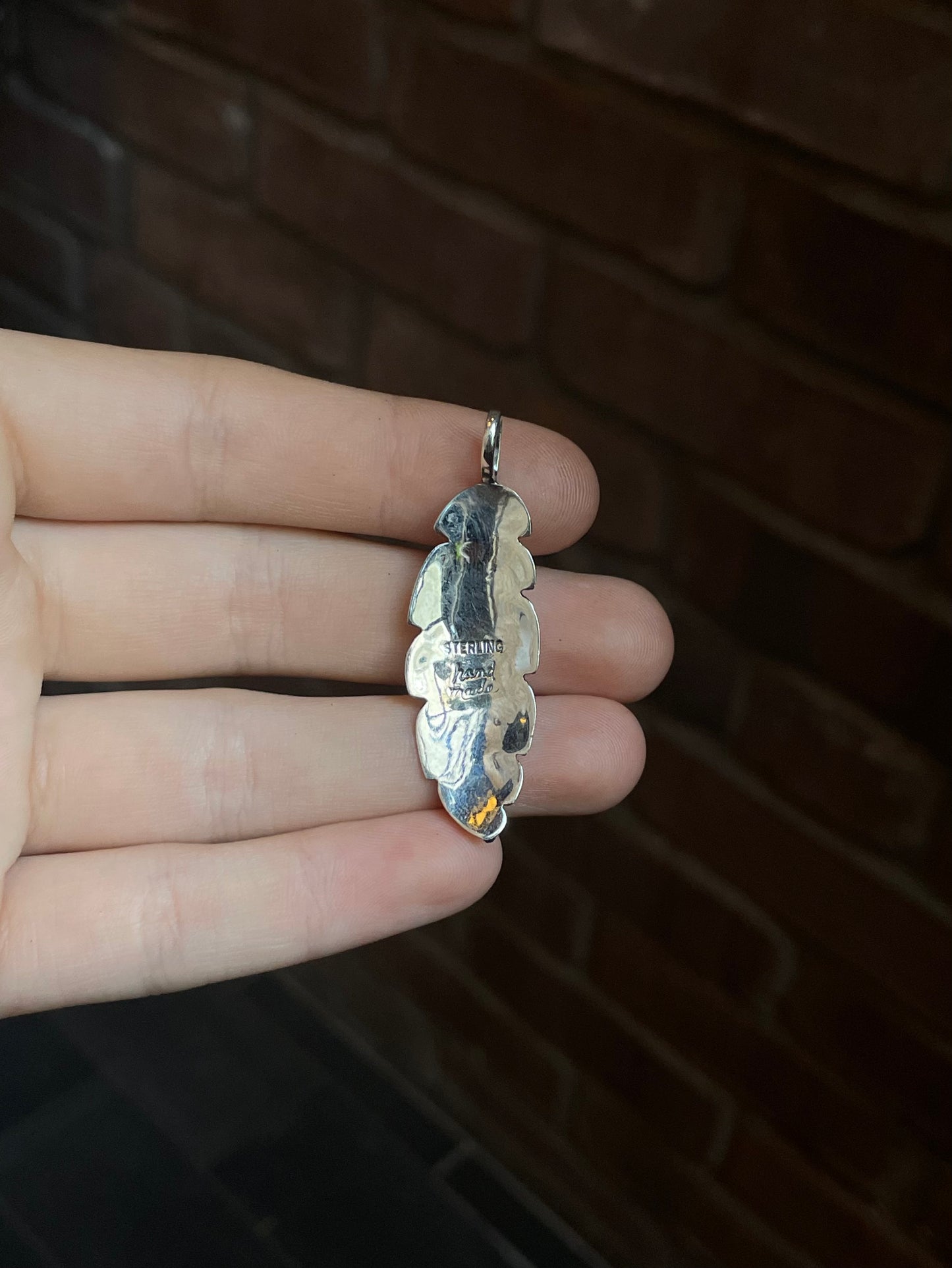 Spiny Oyster Feather Pendant | Sterling Silver 925 C622
