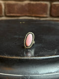 Pink Conch Oval Ring | 925 Sterling Silver | Size 8 C204